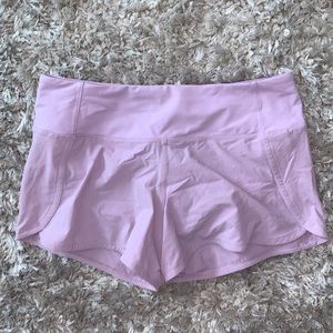 Lululemon Rose Quartz Run Times Shorts